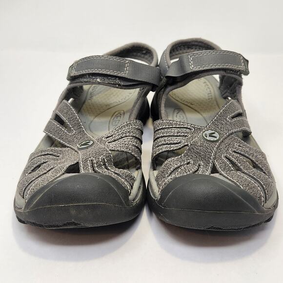 Keen Rose Sandal Gray Ankle Strap Outdoor Hiking Shoes Women Size 7 Toe Bumper - Picture 3 of 8